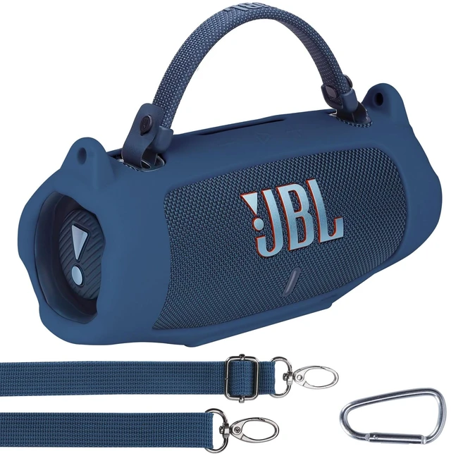 Main image of Silicone Cover Compatible with JBL Charge 6 Portable Speaker Precisely Tailored Silicone Cover, Anti-Slip Texture, Shock Buffer Protection, Lightweight Carry, Blue Cover