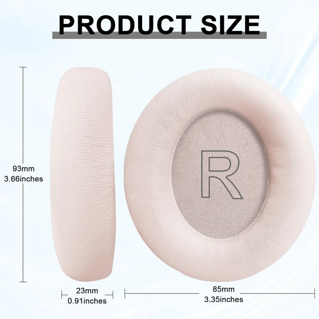 Alt view image 2 of 7 - Replacement Earpads for Anker Soundcore Life Q30 & Q35 Headphones, Ear Cushions Headset Earpads Ear Cups Cover Repair Parts (Pink)