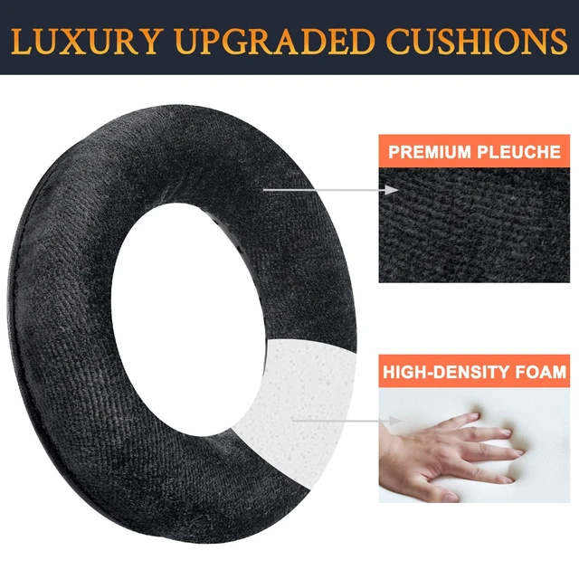 Alt view image 6 of 7 - Earpads for Beyerdynamic DT770(Pro)/HS300/MMX300 - Black Also for DT511/DT801/DT831/DT901/Custom One Pro Plus/Custom Studio Headphones