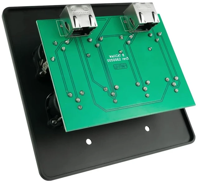 Alt view image 3 of 6 - WallCAT 8 4 Channel XLR Wall Plate 2 Gang Black Brushed Aluminum Solderless Installation Fits Standard 4 Inch Junction Boxes Supports Analog Audio AES3 DMX Intercom Male/Female