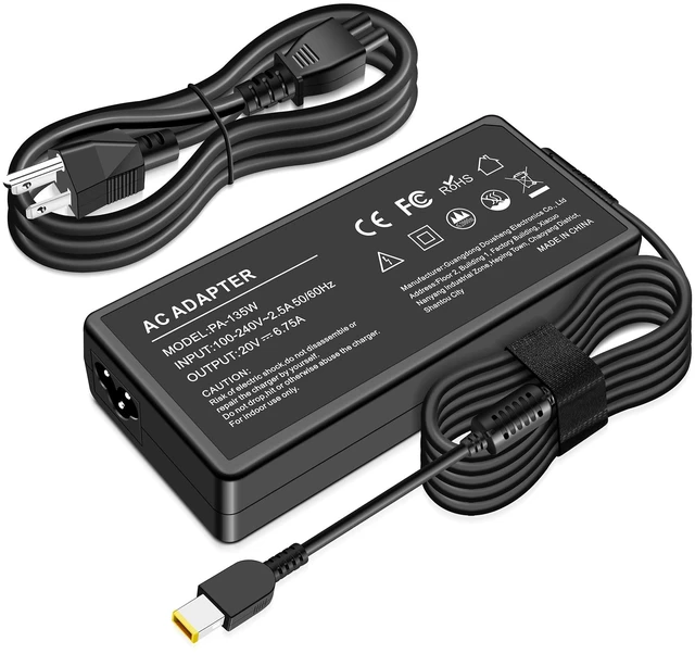 Main image of 135W Charger Compatible with Lenovo ThinkPad Universal Thunderbolt 3 4 Dock Gen 1 2, Ultra/Pro Docking Station Power Cord, ideapad Gaming 3-15 L340/Yoga 9i Laptop Adapter ADL135NDC3A
