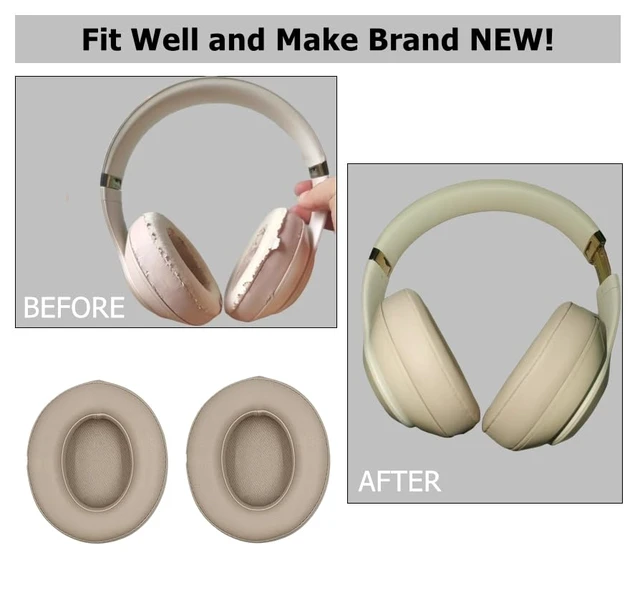 Alt view image 4 of 6 - Replacement Ear Cushion Pads Cover Compatible with Beats Studio 2.0 and Studio 3.0 Over Ear Headphones by Dr.DRE-1 Pair (Light Pink)