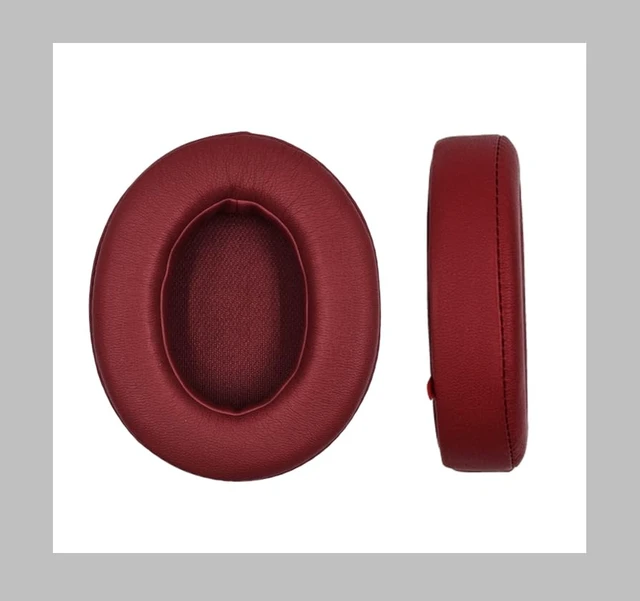 Alt view image 5 of 6 - Replacement Ear Pads for Beats Studio 2 & 3 Over-Ear Headphones, Wine Red Earpads Cushions 1 Pair Protein Leather, Memory Foam, Storage Bag, Spare Adhesive, Installation Booklet