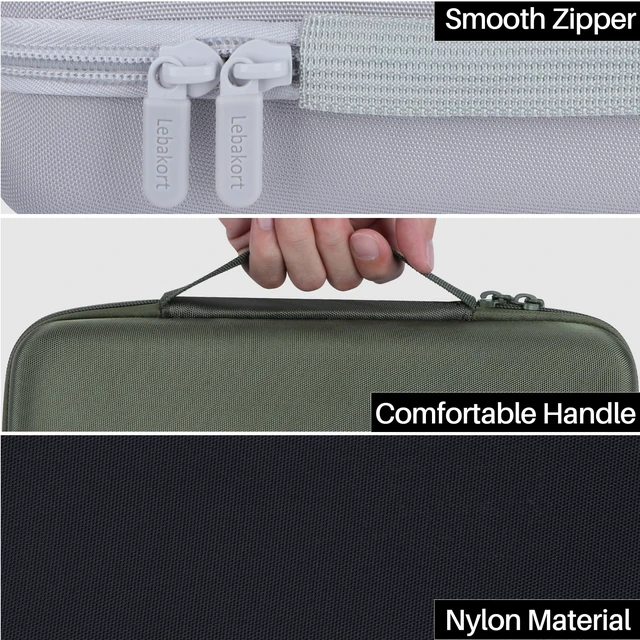Alt view image 5 of 7 - Storage Case Compatible with Sony ULT Field 3 Portable Speaker Lightweight & Carry, Dustproof Storage, Travel Friendly, Portable for Daily Use, Forest Gray Case
