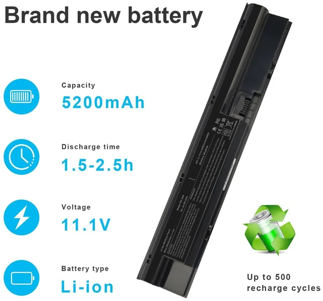 Alt view image 4 of 7 - Laptop Battery for HP Probook 440 450 445 470 455 G0 G1 Series 708457-001 707616-242 707616-421 FP06 FP09 HSTNN-IB4J HSTNN-W92C HSTNN-W93C HSTNN-W94C HSTNN-W95C