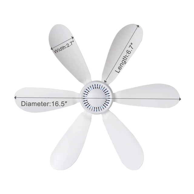 Alt view image 3 of 7 - USB Mini Small Ceiling Fan quiet Camping Optional Emergency Portable Outdoor Hanging Gazebo Canopy Dorm Fans Silent For Grow Tent,Hiking,Outages Speed Home Room Battery operated,Power Bank powered