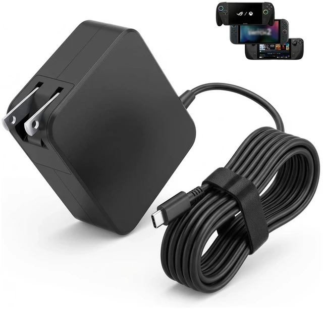 Main image of 65W USB C Charger Compatible with ASUS ROG Ally X R1 Z1,Steam Deck For Asus/Legion Go/Switch 1/2/MSI Claw/GPD Win/Ayaneo/Onexplayer,Gaming Handheld Charger, Laptop Charger