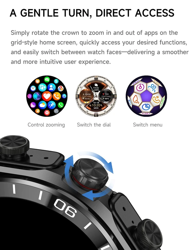 Alt view image 7 of 7 - Smart Watch with Earbuds for Men, 1.52-inch Full-Touch HD Screen Metal Body, TWS Sports Earbuds smartwatch 2-in-1, Support Custom dial, Health Monitoring, Message Reminder