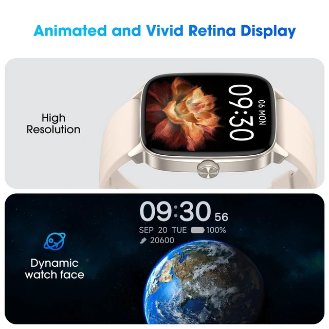Alt view image 7 of 7 - Senior-Friendly Pedometer Watch, No App or Phone Required, Step Counter 1.85" Display, IP68 Water Resistance, Alarm, Heart Rate, SpO2 & Sleep Tracking