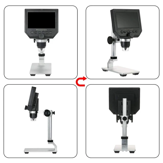 Alt view image 6 of 7 - Aluminum Alloy Stand Holder for USB/Wi-Fi Digital Microscope, Universal Diameter Metal Mount with Microscope Carrying Case