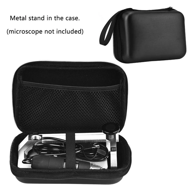 Alt view image 7 of 7 - Aluminum Alloy Stand Holder for USB/Wi-Fi Digital Microscope, Universal Diameter Metal Mount with Microscope Carrying Case