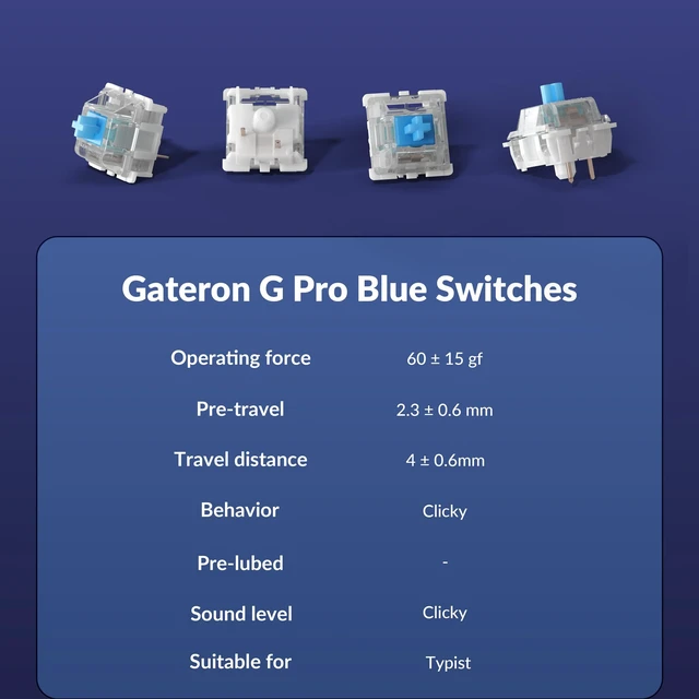 Alt view image 4 of 7 - Q3 TKL Wired Custom Mechanical Keyboard with Knob, Blue Hot-swappable Gateron G Pro Blue switches, QMK/VIA programmable, double-gasket design, compatible with Mac/Windows/Linux