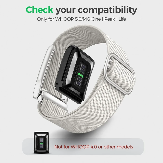 Alt view image 2 of 7 - Stretchy Nylon Sport Band for WHOOP 5.0/MG, One, Peak & Life Breathable Loop Strap, Comfortable Wristband, Quick-Dry Replacement Watchband Accessories for Men Women