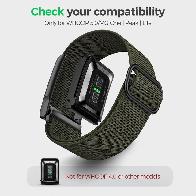 Alt view image 2 of 7 - Stretchy Nylon Sport Band for WHOOP 5.0/MG, One, Peak & Life Breathable Loop Strap, Comfortable Wristband, Quick-Dry Replacement Watchband Accessories for Men Women