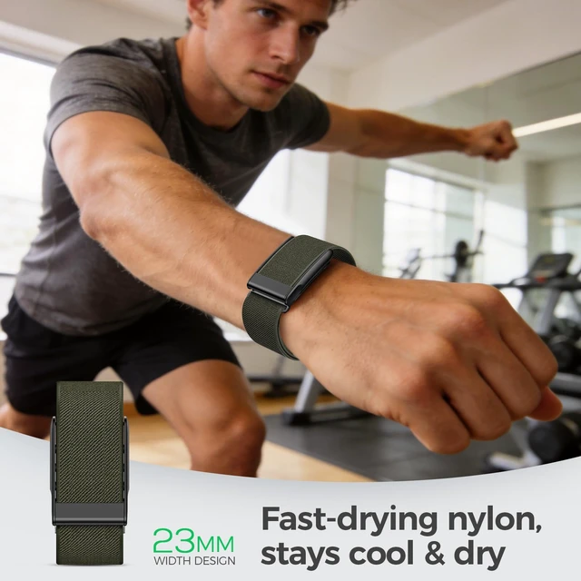 Alt view image 6 of 7 - Stretchy Nylon Sport Band for WHOOP 5.0/MG, One, Peak & Life Breathable Loop Strap, Comfortable Wristband, Quick-Dry Replacement Watchband Accessories for Men Women