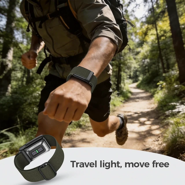 Alt view image 7 of 7 - Stretchy Nylon Sport Band for WHOOP 5.0/MG, One, Peak & Life Breathable Loop Strap, Comfortable Wristband, Quick-Dry Replacement Watchband Accessories for Men Women