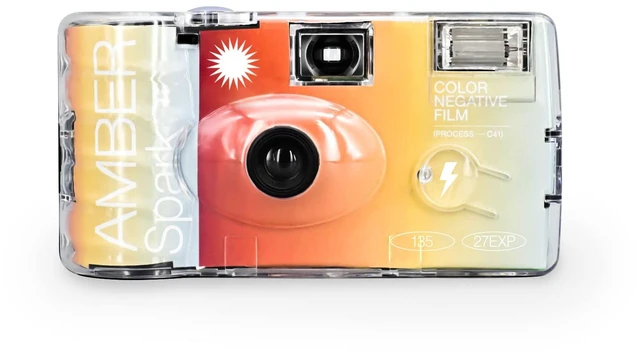 Main image of Amber Spark 35mm Disposable Film Camera 27exp, Color Negative Film, Focus Free, Easy to Use, Built in Flash, Single Use (Film and Battery Included)