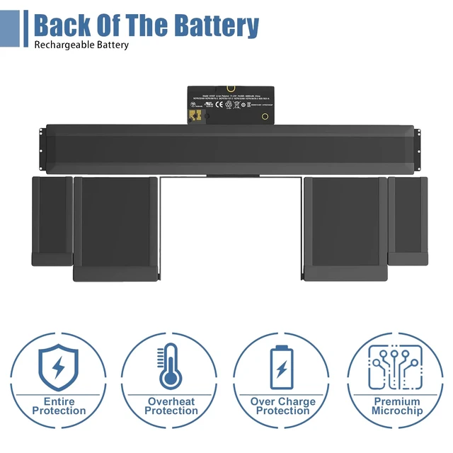 Alt view image 4 of 5 - A1437 Laptop Battery for Apple Late 2012 Early 2013 MacBook Pro 13-inch Retina A1425 EMC 2557 EMC 2672 Battery MacBook Pro 13" A1425 Battery 11.21V 74Wh