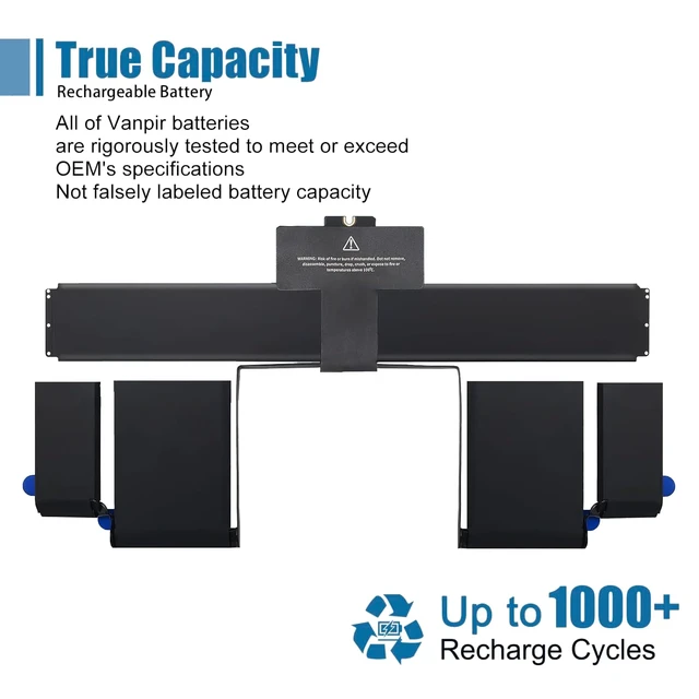 Alt view image 5 of 5 - A1437 Laptop Battery for Apple Late 2012 Early 2013 MacBook Pro 13-inch Retina A1425 EMC 2557 EMC 2672 Battery MacBook Pro 13" A1425 Battery 11.21V 74Wh