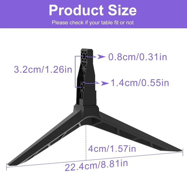 Alt view image 3 of 7 - TV Legs Only for Specific Models D32H-C1, D32HN-E4, D43FX-F4, D43N-E4 for Vizio TV Legs Replacement, Not a Universal Stand - Check Model List Before Purchase, Only for Vizio TV Stand Listed