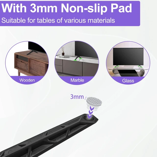 Alt view image 6 of 7 - TV Legs Only for Specific Models D32H-C1, D32HN-E4, D43FX-F4, D43N-E4 for Vizio TV Legs Replacement, Not a Universal Stand - Check Model List Before Purchase, Only for Vizio TV Stand Listed