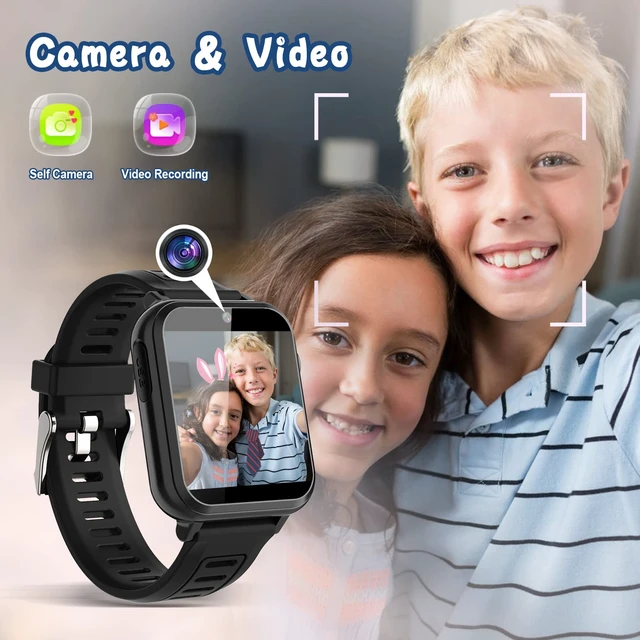 Alt view image 3 of 7 - Smart Watch for Kids with 24 Puzzle Games HD Touch Screen Camera Music Player Pedometer Alarm Clock Calculator Flashlight 12/24 hr Kids Watches Gift for 4-12 Year Old Boys Toys for Kid