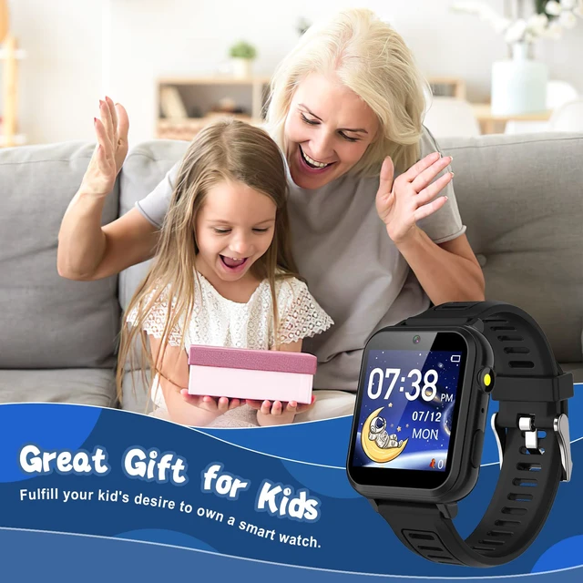 Alt view image 7 of 7 - Smart Watch for Kids with 24 Puzzle Games HD Touch Screen Camera Music Player Pedometer Alarm Clock Calculator Flashlight 12/24 hr Kids Watches Gift for 4-12 Year Old Boys Toys for Kid