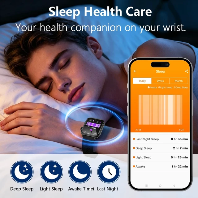 Alt view image 5 of 7 - 1.91" Smart Watch, Fitness Tracker, 3 Bands (1 Metal & 2 Silicone) Premium Smartwatch for Men Women: Bluetooth Call, Heart Rate Sleep SpO2 Monitor, 315mAh Battery, 100+ Sports, iOS Android