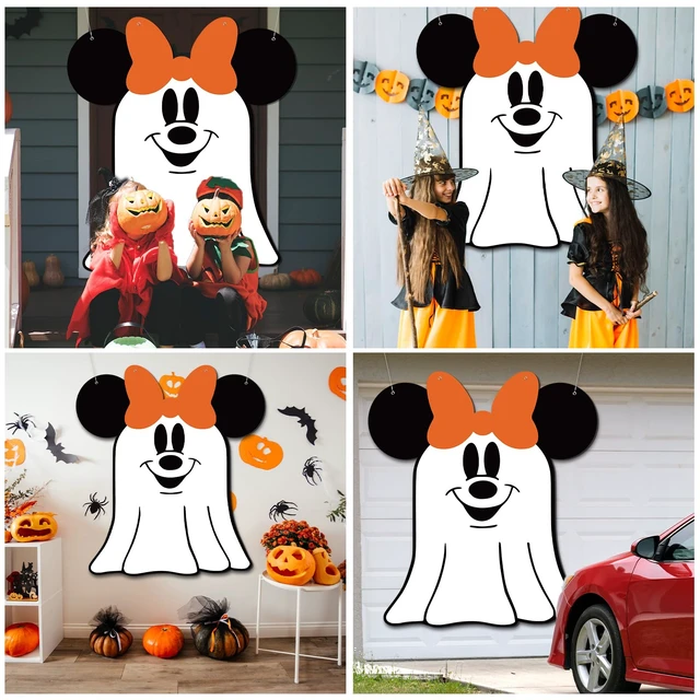 Alt view image 5 of 6 - Halloween Trunk or Treat Decorations,Mouse Theme Ghost Trunk or Treat Backdrop for Halloween Car SUV Truck Garage Door Archway Decorations