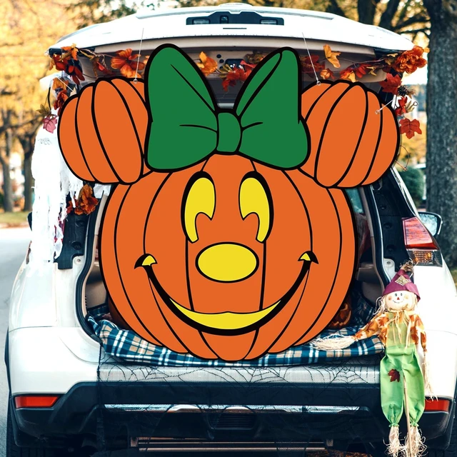 Main image of Halloween Trunk or Treat Decorations,Mouse Theme Pumpkin Trunk or Treat Backdrop for Halloween Car SUV Truck Garage Door Archway Decorations