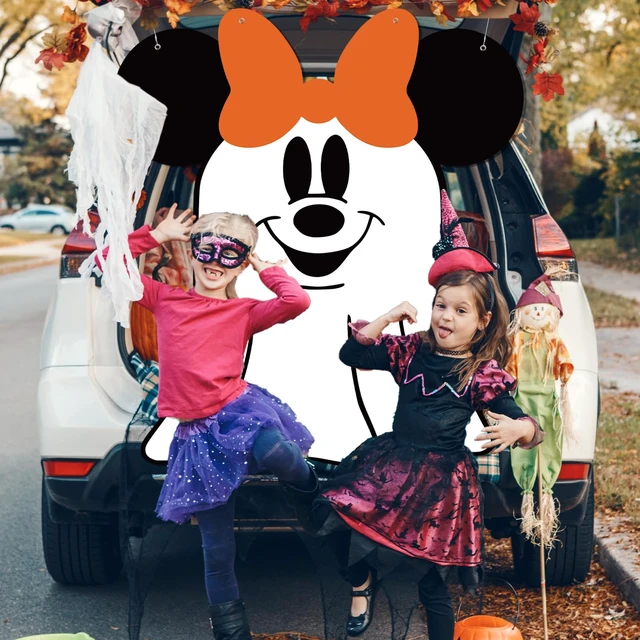 Alt view image 2 of 6 - Halloween Trunk or Treat Decorations,Mouse Theme Ghost Trunk or Treat Backdrop for Halloween Car SUV Truck Garage Door Archway Decorations