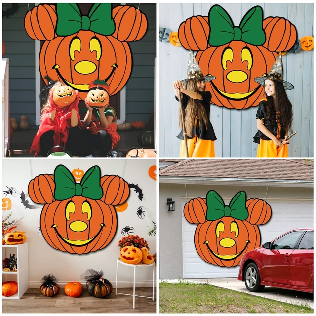 Alt view image 5 of 7 - Halloween Trunk or Treat Decorations,Mouse Theme Pumpkin Trunk or Treat Backdrop for Halloween Car SUV Truck Garage Door Archway Decorations