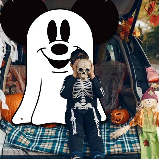 Alt view image 2 of 6 - Halloween Trunk or Treat Decorations,Mouse Theme Ghost Trunk or Treat Backdrop for Halloween Car SUV Truck Garage Door Archway Decorations