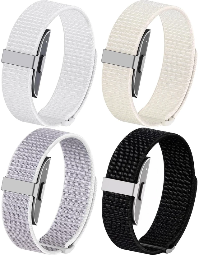 Main image of 4 Pack Nylon Bands Compatible with Hume Band Replacement Strap 1.0 Soft Breathable Fitness Tracker Hume Bands Loop Sport Replacement Wristband for Hume Health Band 1.0 for Men Women