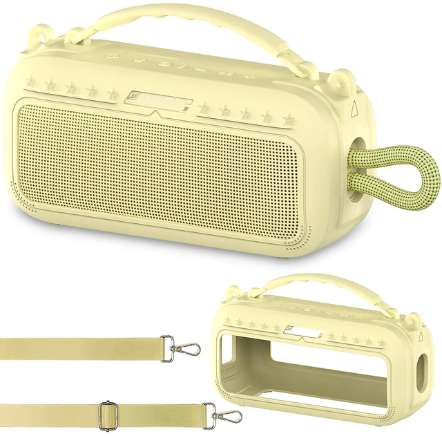 Main image of Silicone Cover Case for Bose SoundLink Plus Portable Speaker Protective Soft Silicone Case with Carrying Handle and Shoulder Strap (Citrus Yellow)