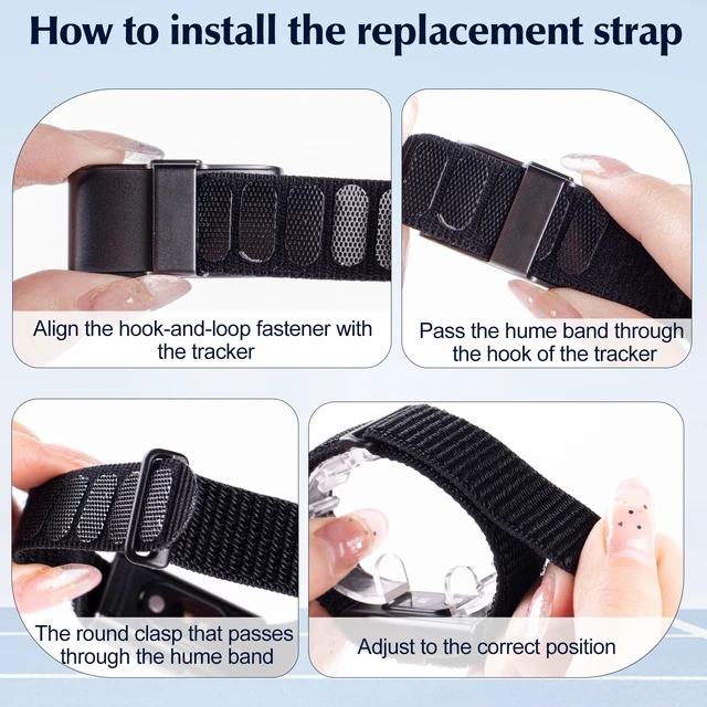 Alt view image 7 of 7 - 4 Pack Nylon Bands Compatible with Hume Band Replacement Strap 1.0 Soft Breathable Fitness Tracker Hume Bands Loop Sport Replacement Wristband for Hume Health Band 1.0 for Men Women