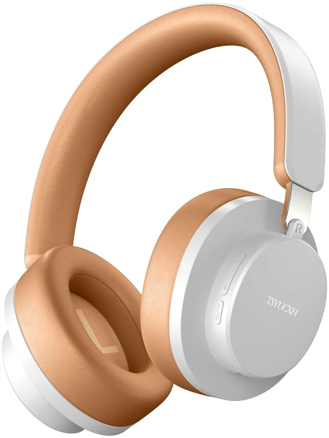 Main image of Over Ear Headphones Wireless Bluetooth, Noise Cancelling Headphones Bluetooth with Microphone, Cancelling Wireless Headphones Over Ear, 65h Playtime, Clear Calls, Comfort Fit For Travel (Grey Brown)