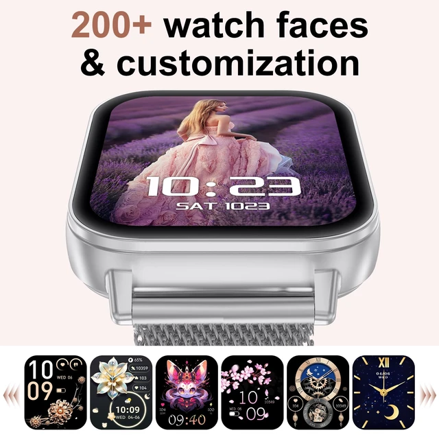 Alt view image 7 of 7 - Smart Watches for Women, 1000mAh Battery lasts 20 days, 1.85" Smart Watch (Answer/Make Calls) Heart Rate/Sleep Monitoring, Activity Trackers 130+ Sports Modes, IP68 Fitness Watch for iOS Android