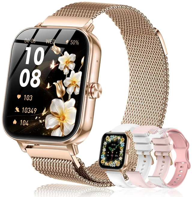 Main image of Smart Watches for Women, 1000mAh Battery lasts 20 days, 1.85"HD Smart Watch (Answer/Make Calls) Heart Rate/Sleep Monitoring, 130+ Sports Modes Activity Trackers, Fitness Watch for iOS Android