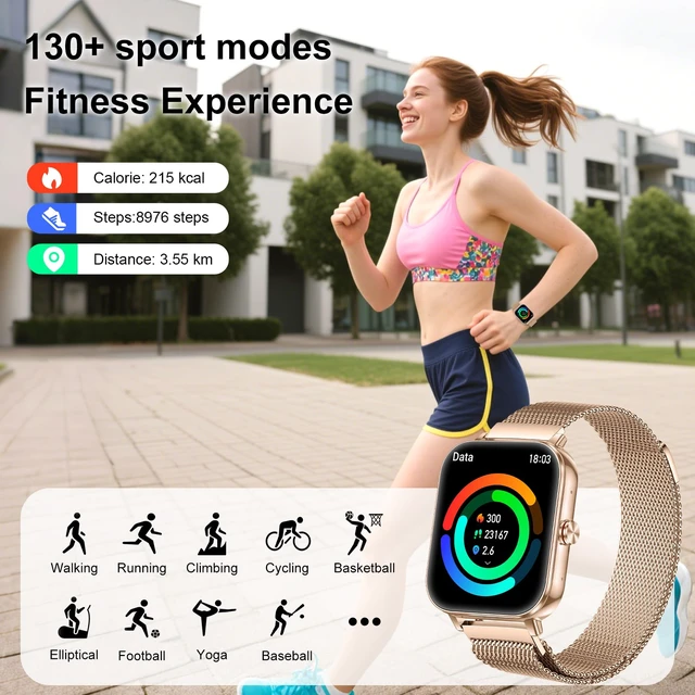 Alt view image 5 of 7 - Smart Watches for Women, 1000mAh Battery lasts 20 days, 1.85"HD Smart Watch (Answer/Make Calls) Heart Rate/Sleep Monitoring, 130+ Sports Modes Activity Trackers, Fitness Watch for iOS Android