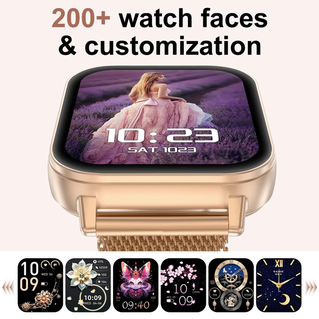 Alt view image 6 of 7 - Smart Watches for Women, 1000mAh Battery lasts 20 days, 1.85"HD Smart Watch (Answer/Make Calls) Heart Rate/Sleep Monitoring, 130+ Sports Modes Activity Trackers, Fitness Watch for iOS Android
