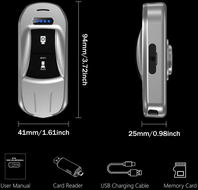 Alt view image 3 of 7 - Bike Camera, Bicycle Camera with Up to 7H Recording, Loop Recording, WiFi App, IPX6 Waterproof, 100-Lumen Light, 32GB Card & 2 Bike Mounts for Cycling