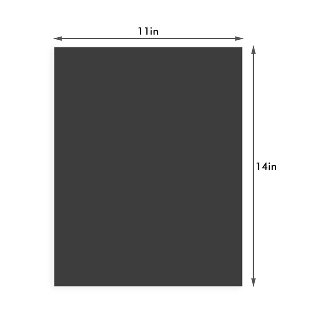 Alt view image 2 of 7 - 25 Pack Backing Boards, 11x14 Uncut Black Mat Boards Acid Free Backerboards for Art Prints, Ideal for Photos, Pictures, Prints, and Frames