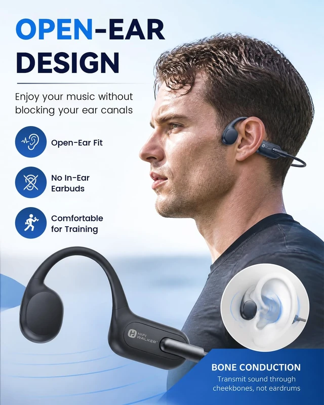 Alt view image 6 of 7 - Swimming Headphones, Waterproof, 32GB MP3, Bone Conduction Waterproof headphones for swimming, 32GB MP3 for underwater listening, bone conduction open-ear, Bluetooth 6.0 on land