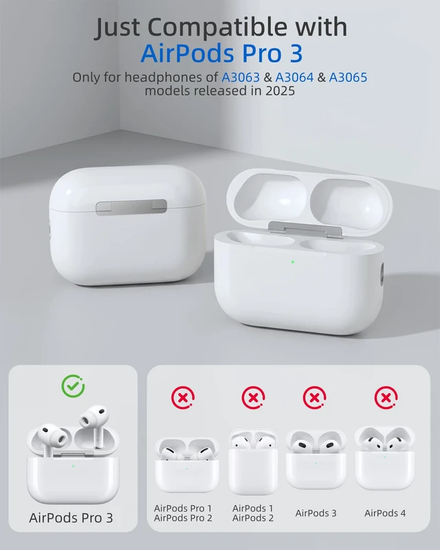 Alt view image 2 of 7 - Replacement Charging Case Compatible with AirPods Pro 3 Replacement Case, Bluetooth Pairing, USB-C, Earbuds Not Included, 2025 Released
