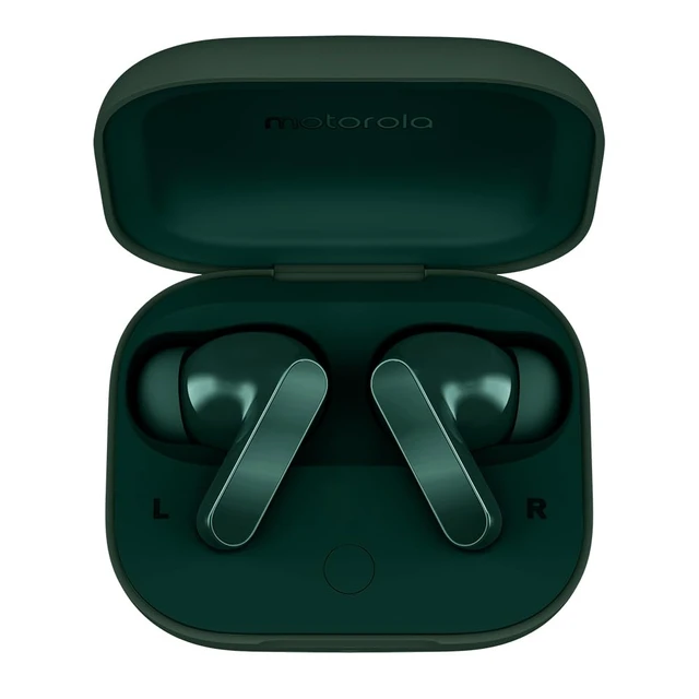 Alt view image 5 of 7 - Moto Buds Bass XT2443-1 Dynamic ANC, Triple Microphone Array, Bluetooth 5.3, IP54 Water & Dust Resistant, Dolby Atmos Audio - (Posy Green)
