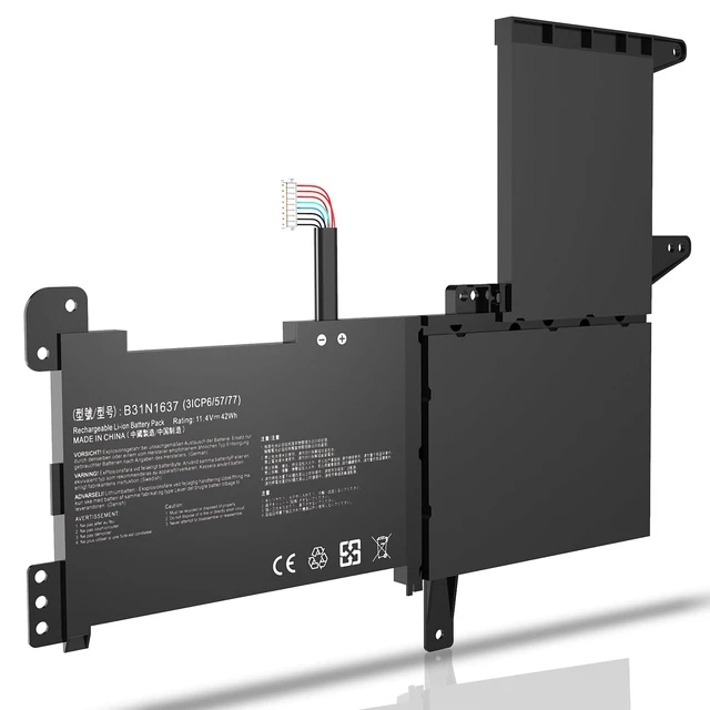 Alt view image 6 of 6 - B31N1637 C31N1637 Laptop Battery Replacement for ASUS Vivo Book 15 X510 X510UAR X510UA X510UF X510UQ S15 S510UA S510UF S510UN S510UR S510U 42Wh 11.4V