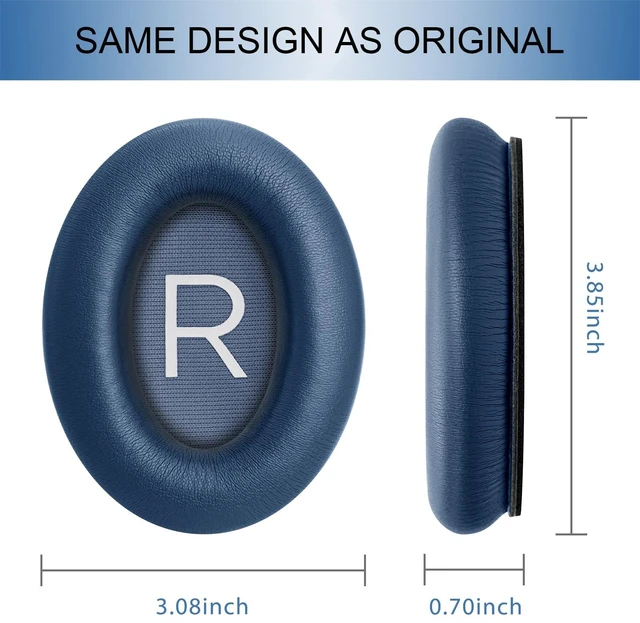 Alt view image 6 of 6 - Ear Pads Replacement for Bose QC45 & QC SE Headphones, Twilight Blue Earpads Ear Cushions for Bose QuietComfort 45 & Quiet Comfort SE, Softer Protein Leather, Noise Isolation Memory Foam