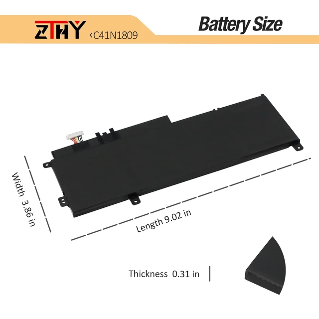Alt view image 7 of 7 - C41N1809 Laptop Battery Replacement for Asus Zenbook Flip 15 UX562 UX562FN UX562FD UX562FDX UX562FN Q536F Q536FD Q536FD-BI7T15 UX562FD-A1054T UX562FDX-EZ015T Series 0B200-03070000 15.4V 57Wh 4-Cell