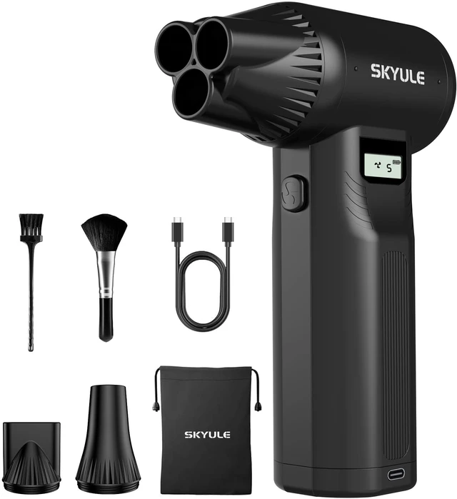 Main image of RS40 Ultra Compressed Air Duster, 260MPH & 640G Hurricane Airflow Replace 80,000 Air Cans, 6-Gear Adjustable, Max 120 Mins Runtime with Fast Charging for Heavy-Duty Clean